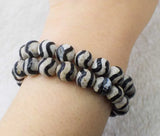 Veins Agate Round 10mm Bracelet 7.5inch Beads Nature