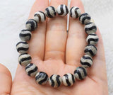 Veins Agate Round 10mm Bracelet 7.5inch Beads Nature
