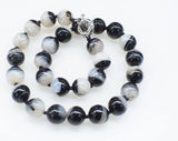Natural Agate Round 14mm Necklace Beads