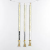Grey Wood Beads Beaded Curtain Straps Home Decoration