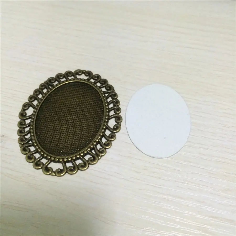 Vintage Necklace Pendant Jewelry DIY Blank Materials