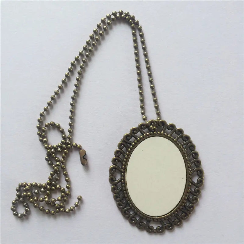 Vintage Necklace Pendant Jewelry DIY Blank Materials