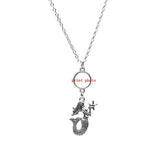 Mermaid Holding Stars Sublimation Necklace Pendant for Women