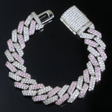Heavy Two Tone Cuban Link Chain Bracelet for Men