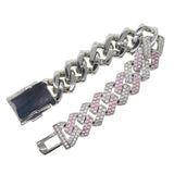 Heavy Two Tone Cuban Link Chain Bracelet for Men