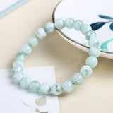 Angel Larimar Round Bracelet 6/8/10/12mm Nature Beads