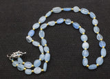 Aquamarine Baroque Beads Necklace 19 Inch