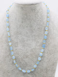 Aquamarine Baroque Beads Necklace 19 Inch