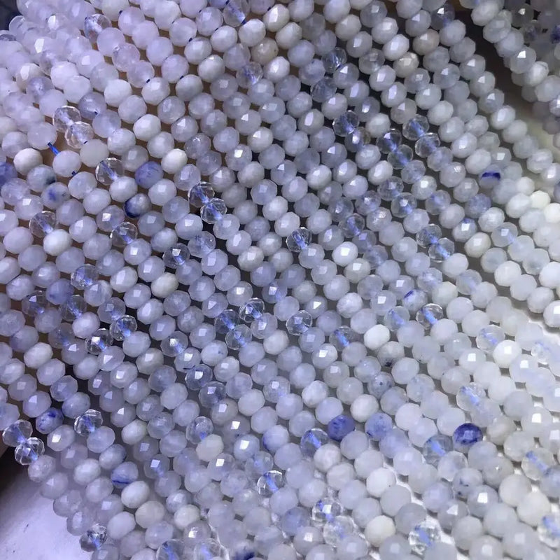 Rutilated Quartz Roundelle 4*6mm Beads DIY Jewelry Making Loose Gemstone