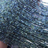 Tourmaline Round Faceted Loose Beads 3/4mm 14inch