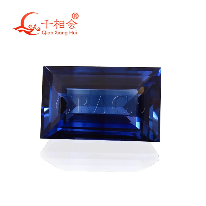 Baguette Shape Lab Created Sapphire Loose Gem Stone