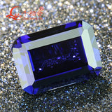 Rect. Shape Emerald Cut Artificial Sapphire Corundum Gemstone for Jewelry Making