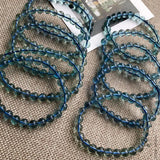 Fluorite Round Bead Bracelet 7.5-Inch Handcrafted Nature Beads