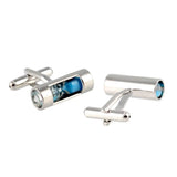 Hourglass Crystal Copper Cufflinks for Tuxedo Business Formal Shirts