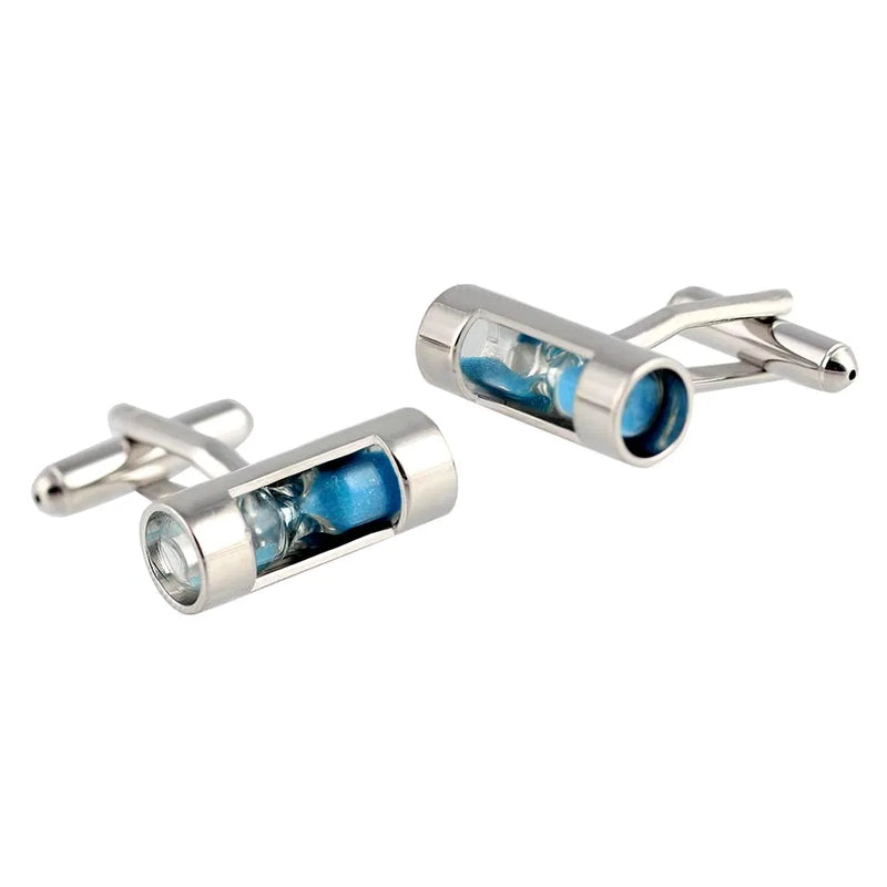 Hourglass Crystal Copper Cufflinks for Tuxedo Business Formal Shirts