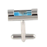Hourglass Crystal Copper Cufflinks for Tuxedo Business Formal Shirts
