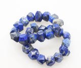 Lapis Baroque Faceted 13*18mm Bracelet 7.5inch Gemstone Beads