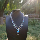 Mushroom Crystal Choker Necklace Grunge Charm Jewelry
