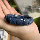 Dumortierite Stone Beads Bracelet Natural Gem Stone Jewelry Bangle