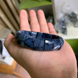 Dumortierite Stone Beads Bracelet Natural Gem Stone Jewelry Bangle
