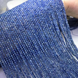 Sapphire Round Faceted Beads 2/3/4mm Loose Gemstone for DIY Jewelry Making