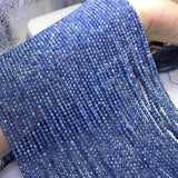 Sapphire Round Faceted Beads 2/3/4mm Loose Gemstone for DIY Jewelry Making