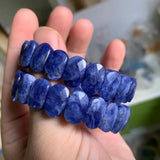 Sodalite Stone Beads Bracelet Natural Gemstone Bangle Charming Jewelry for Woman