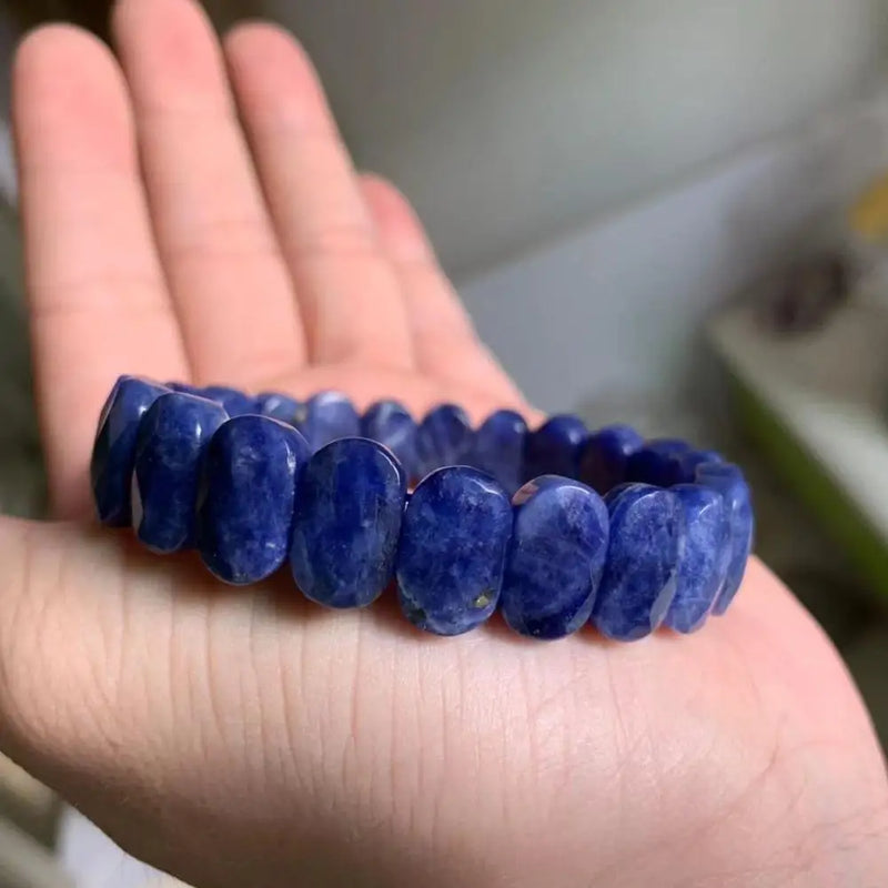 Sodalite Stone Beads Bracelet Natural Gemstone Bangle Charming Jewelry for Woman