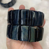Tiger Eye Stone Beads Bracelet Natural Gemstone Bangle Fine Jewelry for Woman