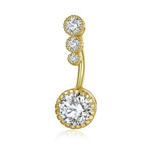 Natural Diaspore Navel Ring Drop Dangle Body Belly Piercing Jewelry