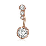 Natural Diaspore Navel Ring Drop Dangle Body Belly Piercing Jewelry