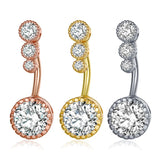 Natural Diaspore Navel Ring Drop Dangle Body Belly Piercing Jewelry