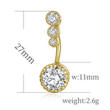 Natural Diaspore Navel Ring Drop Dangle Body Belly Piercing Jewelry