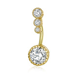 Natural Diaspore Navel Ring Drop Dangle Body Belly Piercing Jewelry