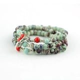 Bohemia Multilayer Ceramic Bead Bracelets Ethnic Chinese Culture Accessories