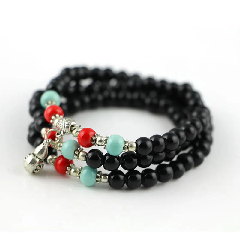 Bohemia Multilayer Ceramic Bead Bracelets Ethnic Chinese Culture Accessories