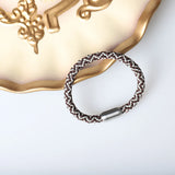 Bohemia Boho Brown&White Weave Bracelet Bangle with Clasp