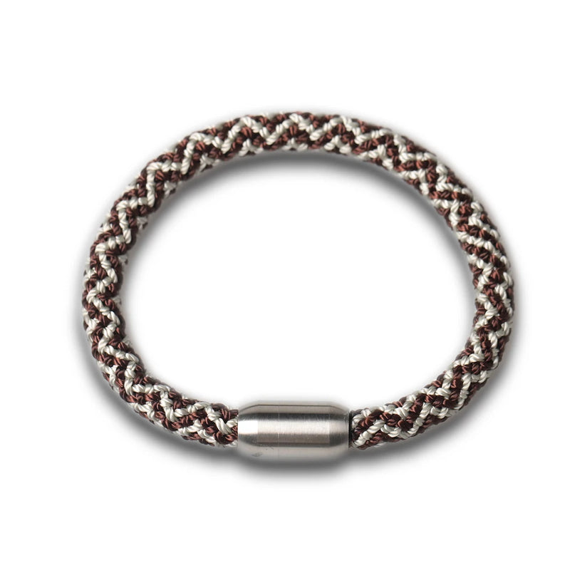 Bohemia Boho Brown&White Weave Bracelet Bangle with Clasp