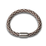 Bohemia Boho Brown&White Weave Bracelet Bangle with Clasp