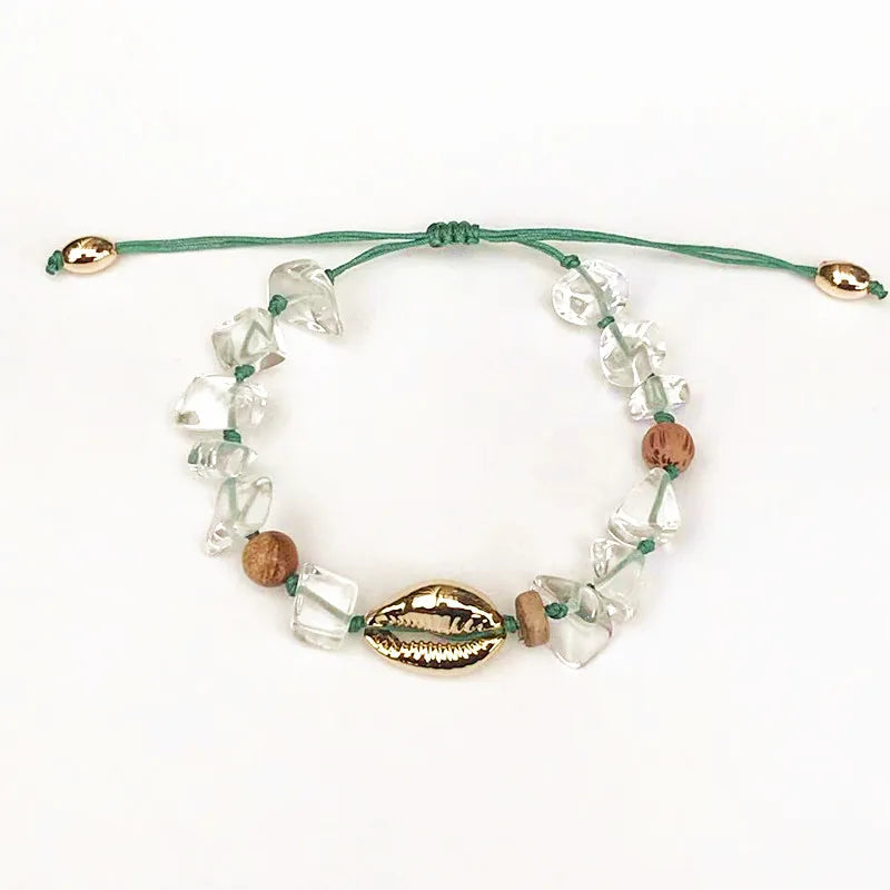 Boho Big Puka Cowrie Shell Bracelet for Women