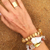Boho Big Puka Cowrie Shell Bracelet for Women