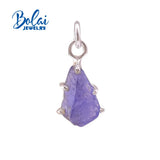 Natural Tanzanite Rough Pendant 925 Sterling Silver Gem Boutique Jewelry