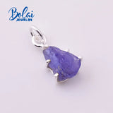 Natural Tanzanite Rough Pendant 925 Sterling Silver Gem Boutique Jewelry