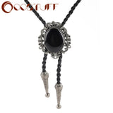 Leather Bolo Tie Men Choker Necklace Women Vintage