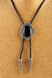 Leather Bolo Tie Men Choker Necklace Women Vintage