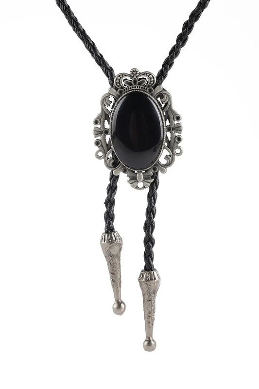 Leather Bolo Tie Men Choker Necklace Women Vintage
