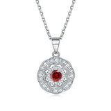 S925 Sterling Silver Round Necklace Pendant
