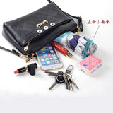 Bow-Knot PU Leather Snap Button Jewelry Bag for Women - QB2106