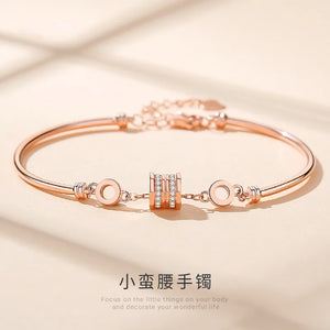 925 Sterling Silver 4 Leaf Clover Bracelet Outlet Women's Hand Bracelets