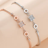 925 Sterling Silver 4 Leaf Clover Bracelet Outlet Women's Hand Bracelets